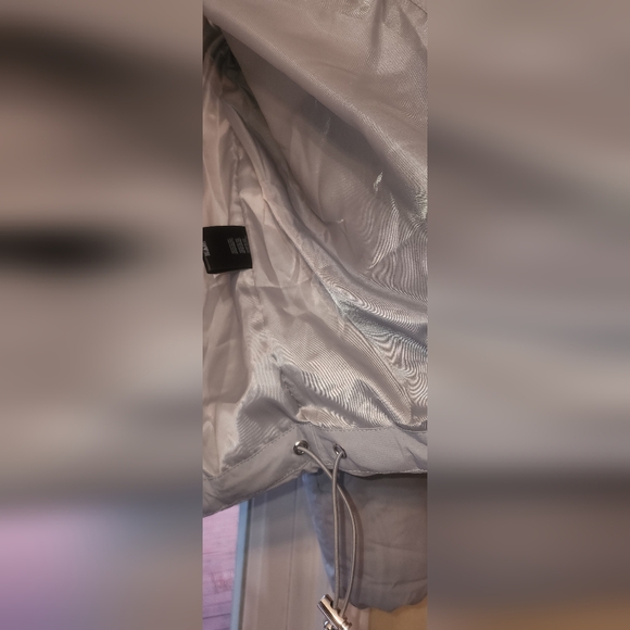 Size L - New Sam Edelman Hooded Crop Puffer Jacket In Navy - Picture 7 of 8